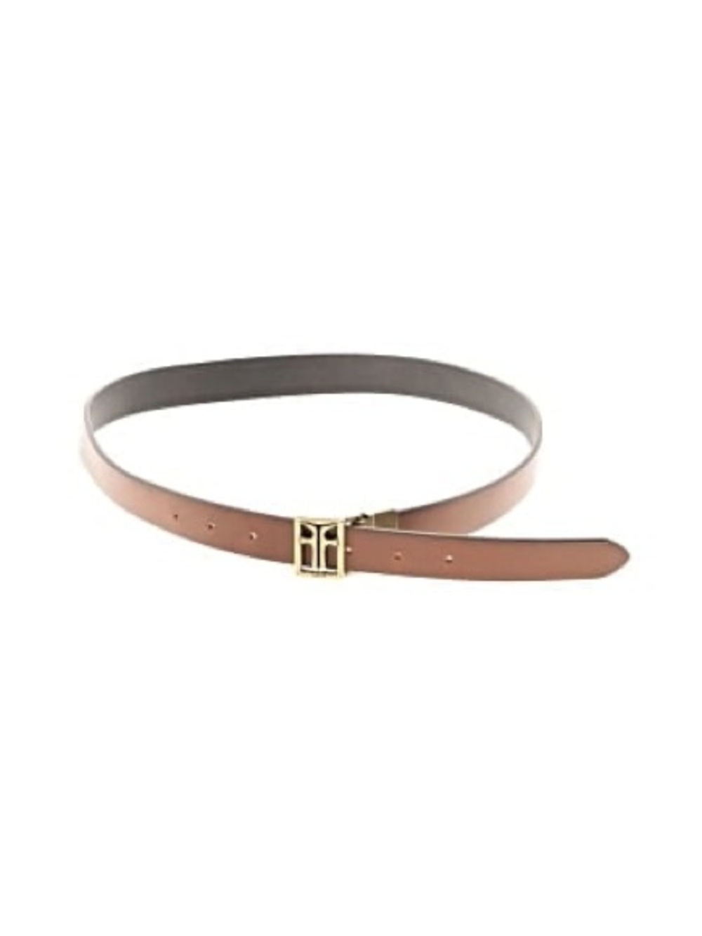 Frye Reversible Brown Leather Women's Belt with Gold Logo Buckle